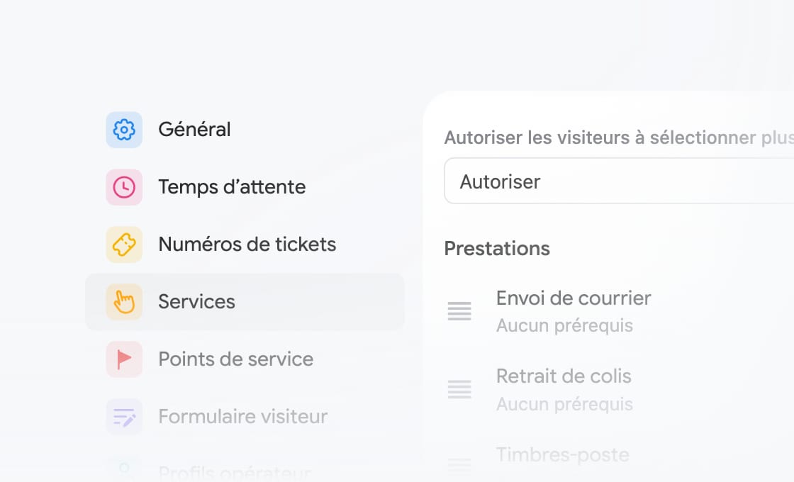 Configurez la file d'attente selon votre organisation