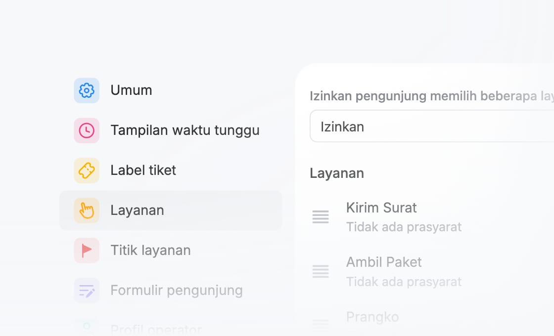 Sesuaikan antrean dengan alur kerja Anda.