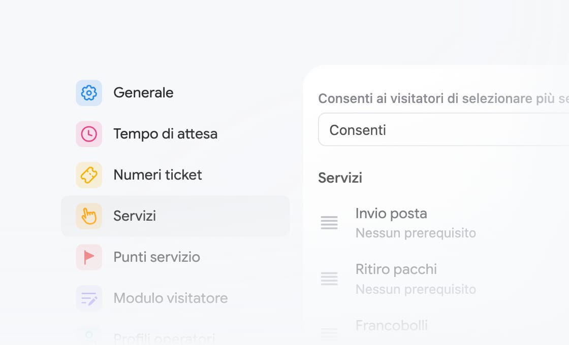 Configura la coda in base al tuo flusso di lavoro