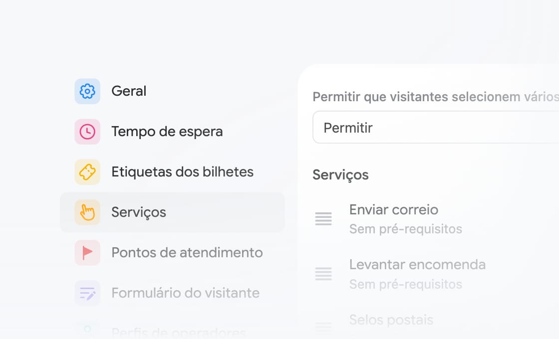 Configure a fila de acordo com o seu fluxo de trabalho