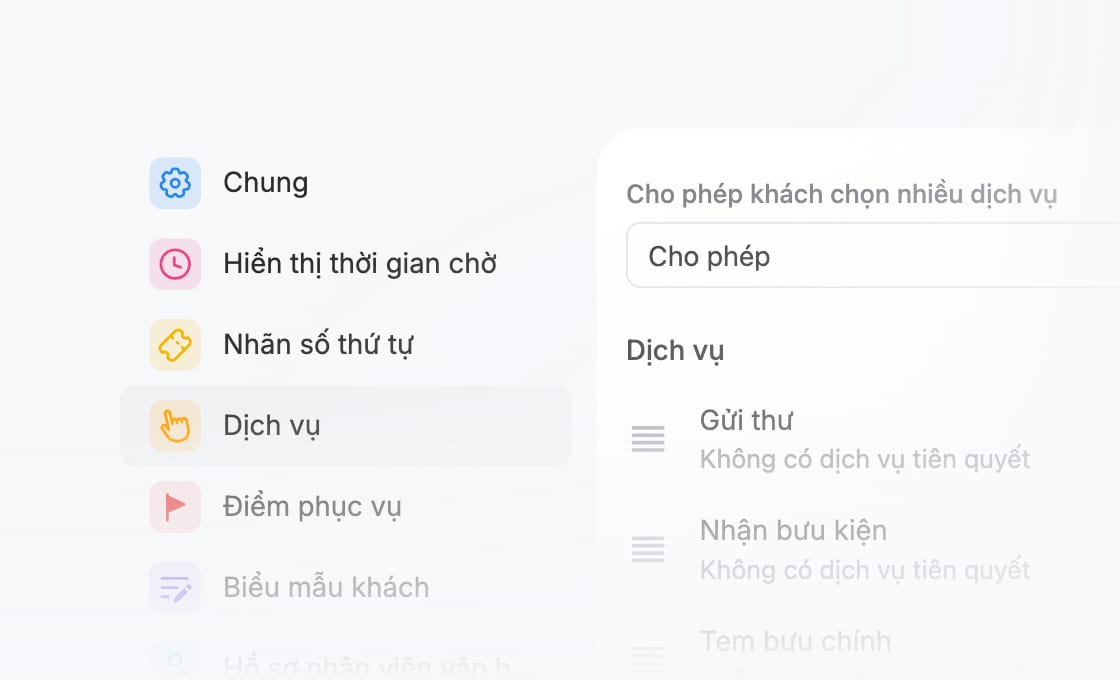 Tùy chỉnh quy trình lấy số theo cách tổ chức vận hành